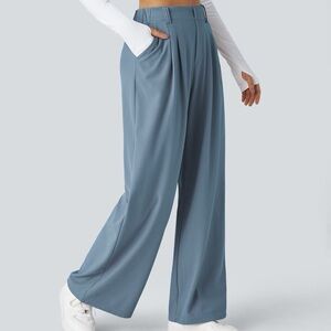 Halara High Waisted Wide Leg Waffle Work Pants
